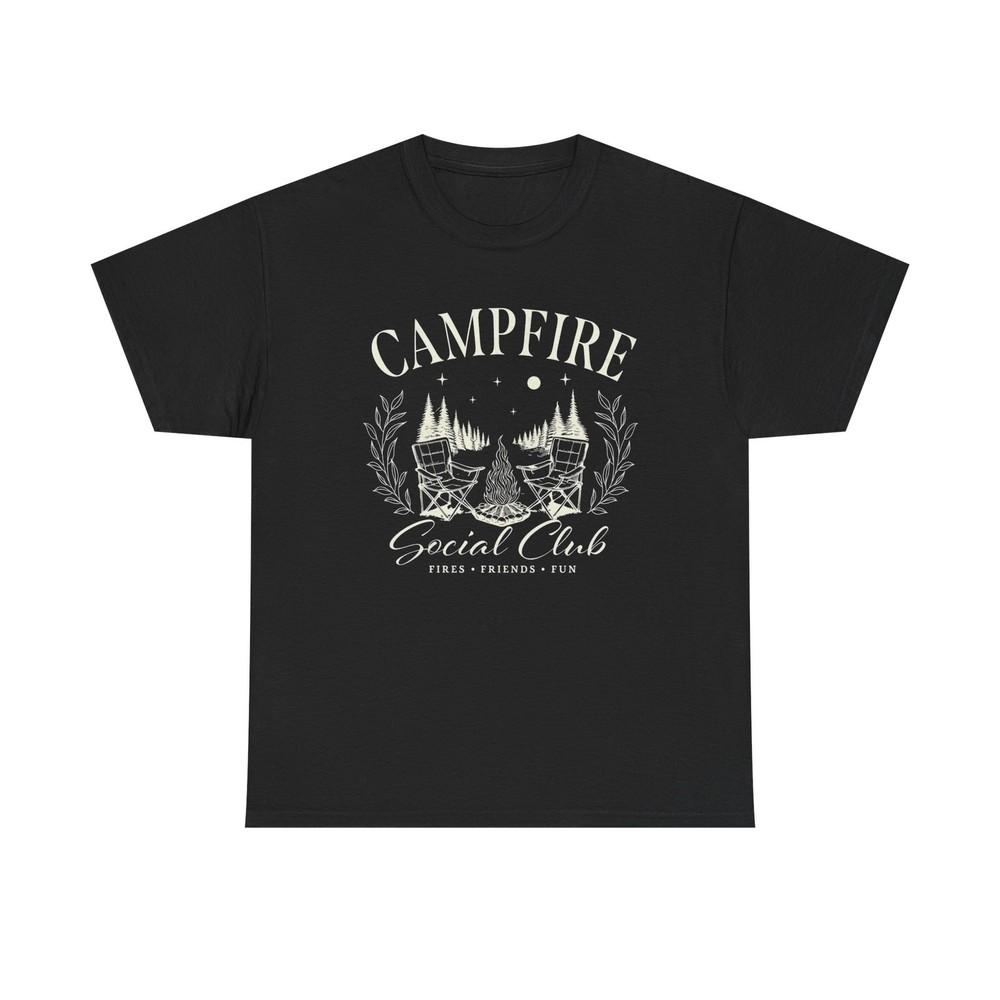 Campfire Social Club Graphic T Shirt Unisex Heavy Cotton Tee Unisex T-Shirt L
