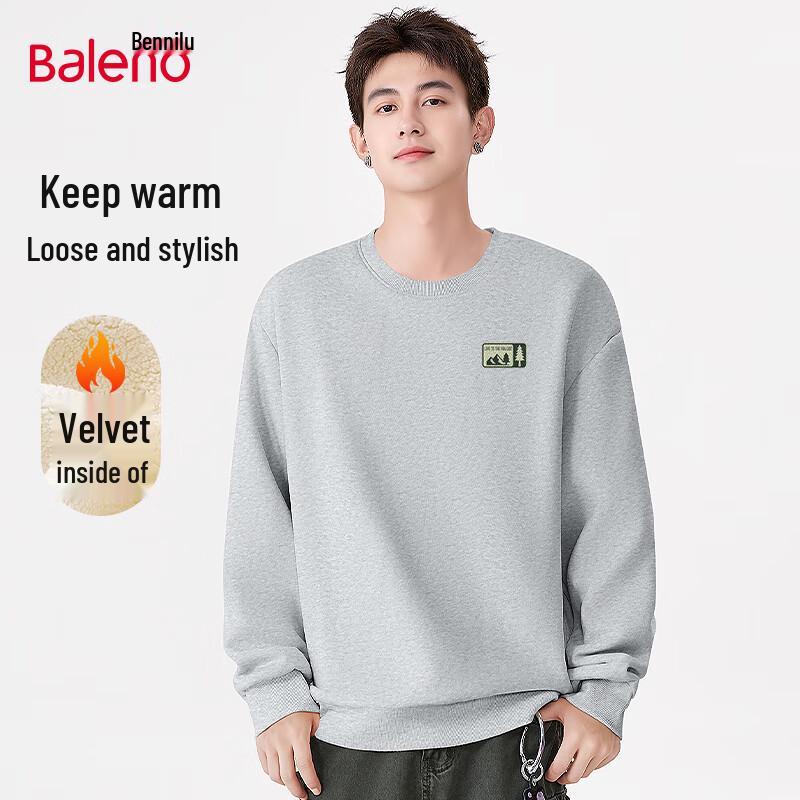 Baleno Men's Heavyweight Fleece-Lined Crew Neck Sweatshirt