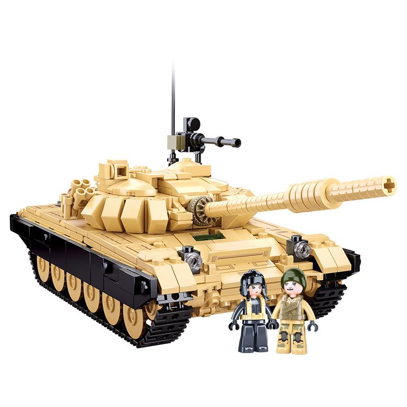 T-54 Main Battle Tank Building Block Classic World War Military Armored Vehicle Model Bricks M4A3 BMP T90 II STEM DIY Model Kit 3D Interlocking