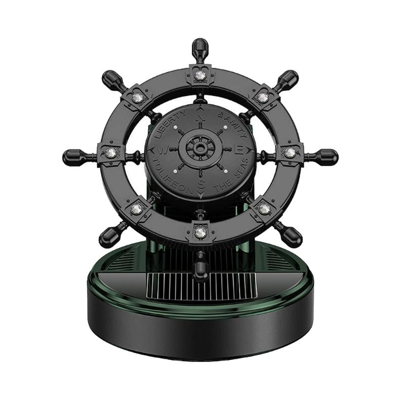 Ship Rudder Car Air Fresheners Rotating Solar Car Fresheners Car Perfumes Relieve Stress & Purifie Odors for Home Office