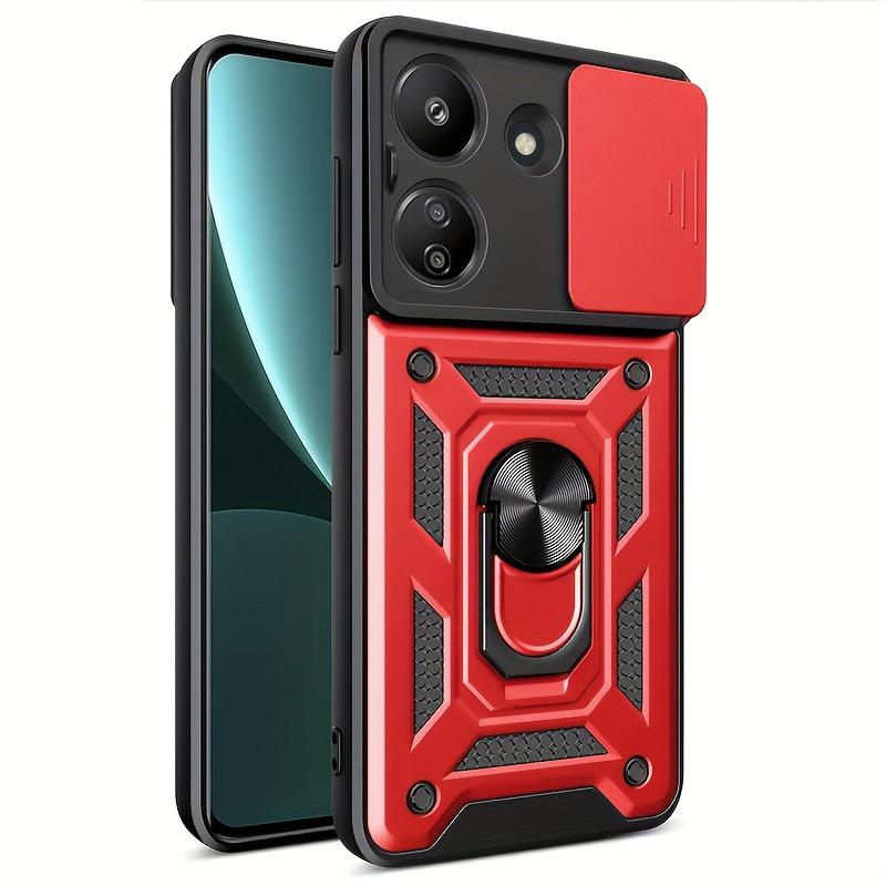 

Ударопрочный защитный тяжелый жесткий чехол с металлической подставкой для Poco X7 Pro X6 Pro F6 Pro C75 C65 Poco C65 красный