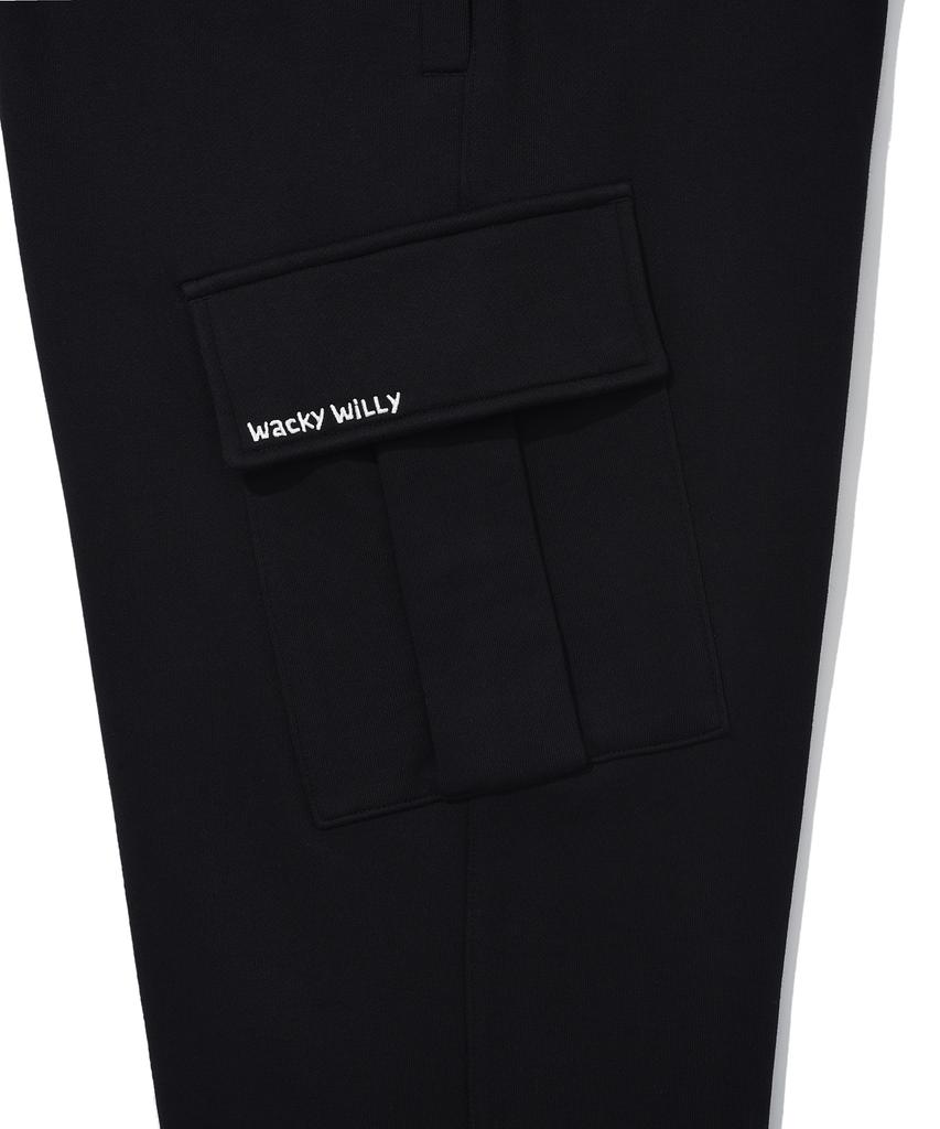 WACKY WILLY Signature Cargo Sweatpants Black