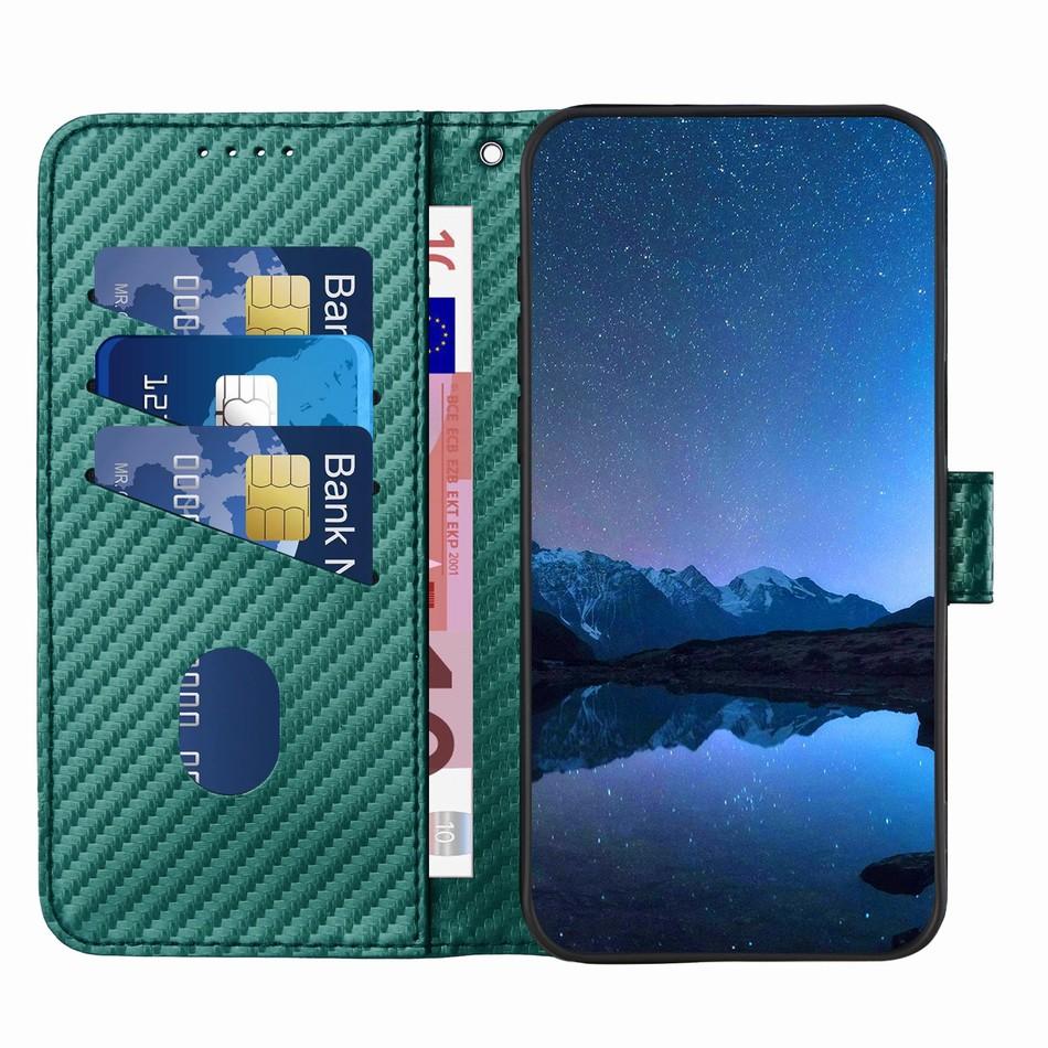 Carbon Fibre Case For Samsung Galaxy A42 A33 A34 A35 A36 A40 A41 A50 A50S A51 A52 A52S A53 A54 A55 A56 5G Wallet Cash Slot Cover
