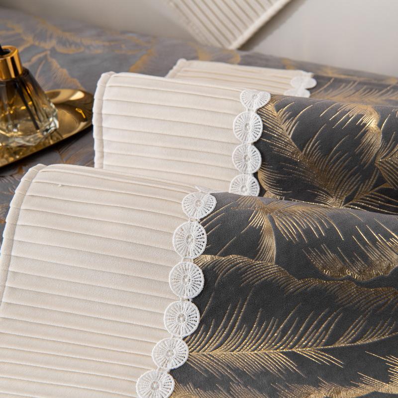 Light Luxury High-Grade Netherlands Velvet Sofa Cushion Autumn and Winter Sofa Cover Towel Winter Leather Sofa Dedicated Cushion