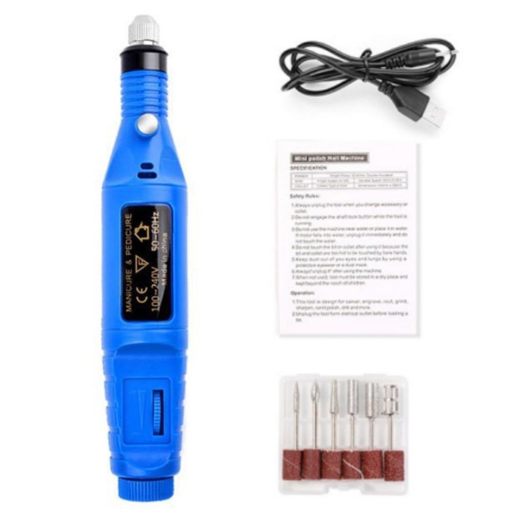 High-Speed Nail Sander Set Professional Manicure Mill Equipment Sanding File Pen  Nail Salon