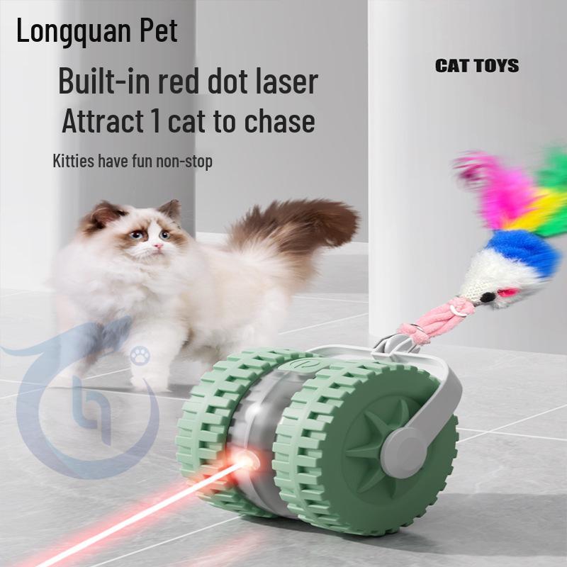 Smart Laser Electric Cat Teasing Ball with Mouse Tail Toy