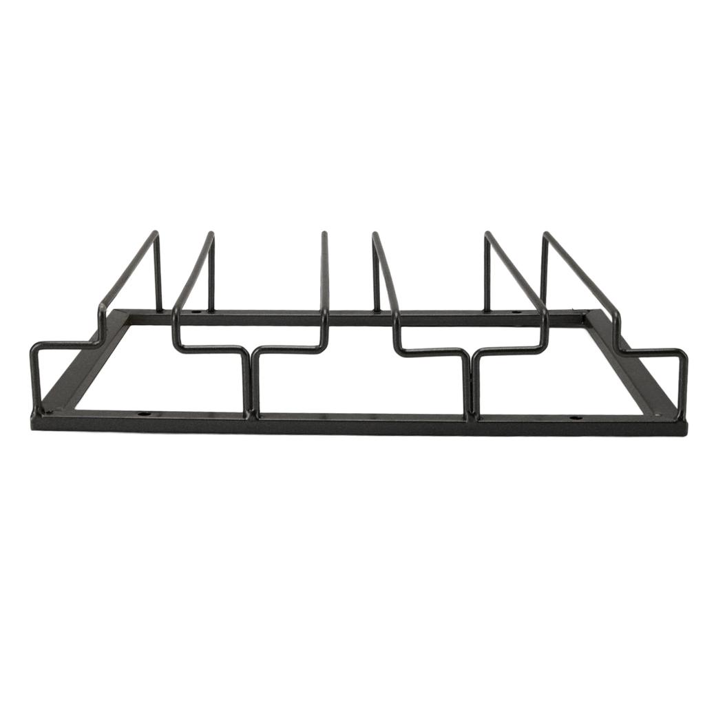 Iron Art Upside Down Wine Glass Holder European Style Hanging Wine Glass Rack Under Cabinet Black