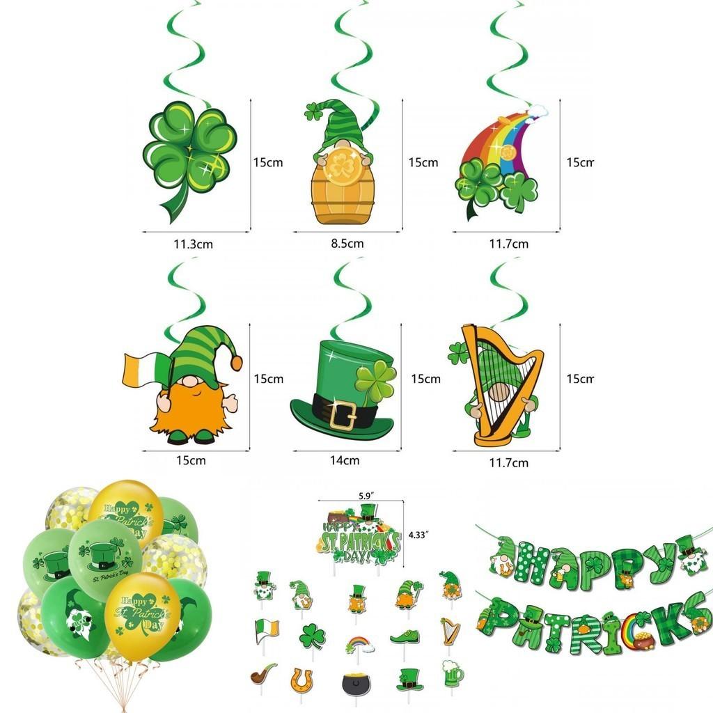 Irish St. Patrick's Day Decorations W/shamrock Ornaments Accessories