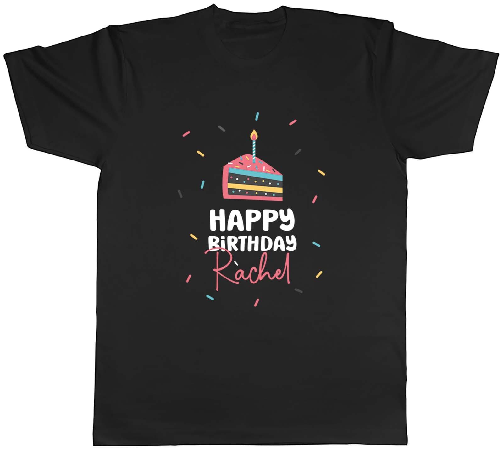 Personalised Happy Birthday Celebration In Pink Mens Unisex T-Shirt Tee Gift M