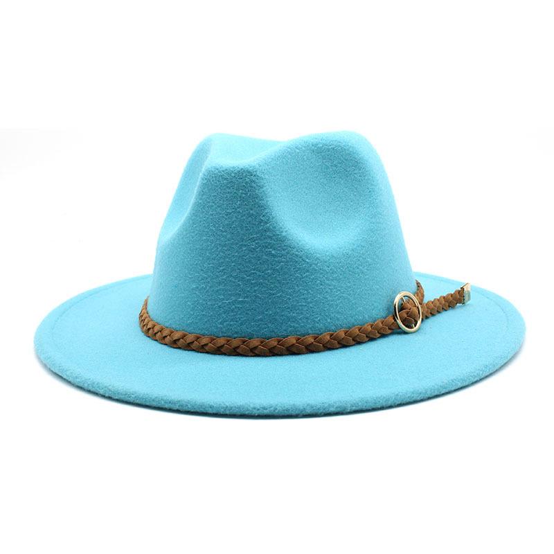 Double Color Black And Red Woolen Felt Hat Party Flat-Brimmed Jazz Top Hat Sample