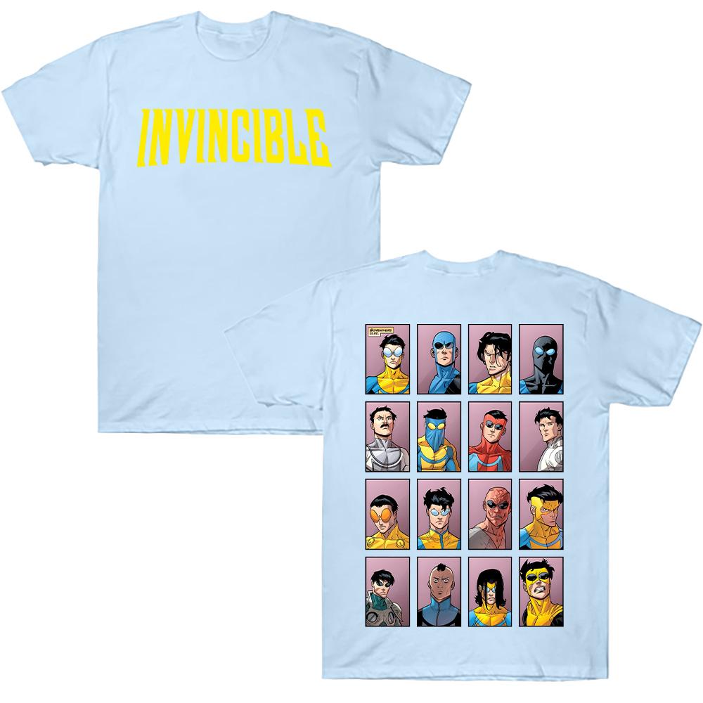 Invincible Mark Superhero Double Sided Printed T Shirts Men Women's Harajuku T-shirts 100%Cotton High Quality Short Sleeve Clothing summer clothes