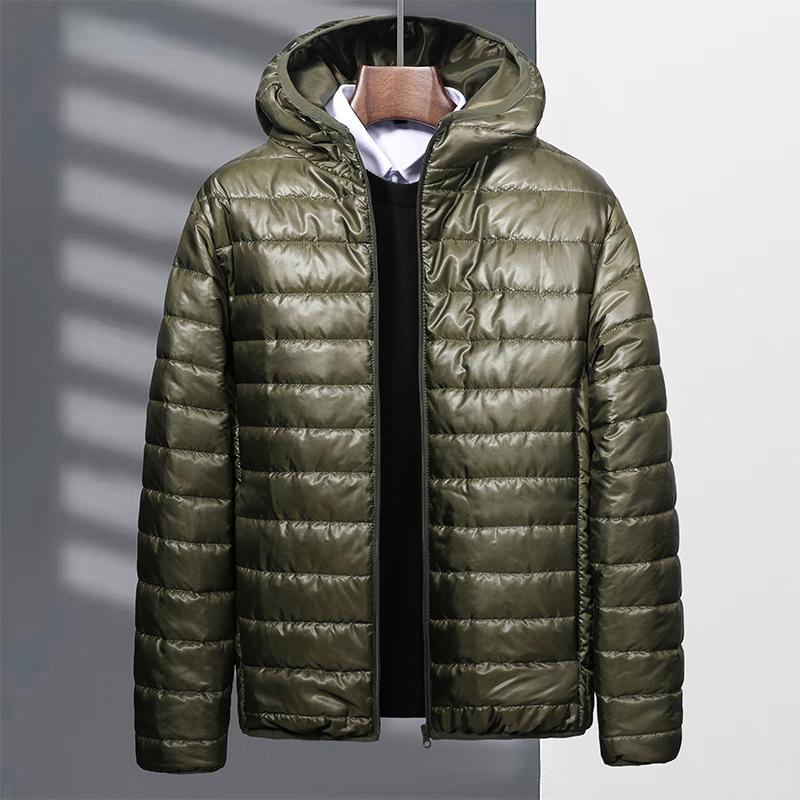 New Autumn and Winter Coats for Men, Cotton-padded Jackets, Men's Light Solid Color Bread Coats, Thin Cotton-padded Jackets