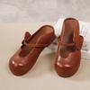 Fashion GKTINOO Retro Genuine Leather Round Toe Summer Slippers Women's Shoes 2025 New Outside Leisure Slip-on Sandals