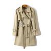 Women's Mid-Length Petite Trench Coat - 2025 Spring/Autumn, New Korean-British Style, Short & Thickened.