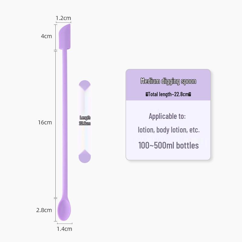 

Мини силиконовый скребок для лосьона с двумя головками и ложка для бутылок Medium