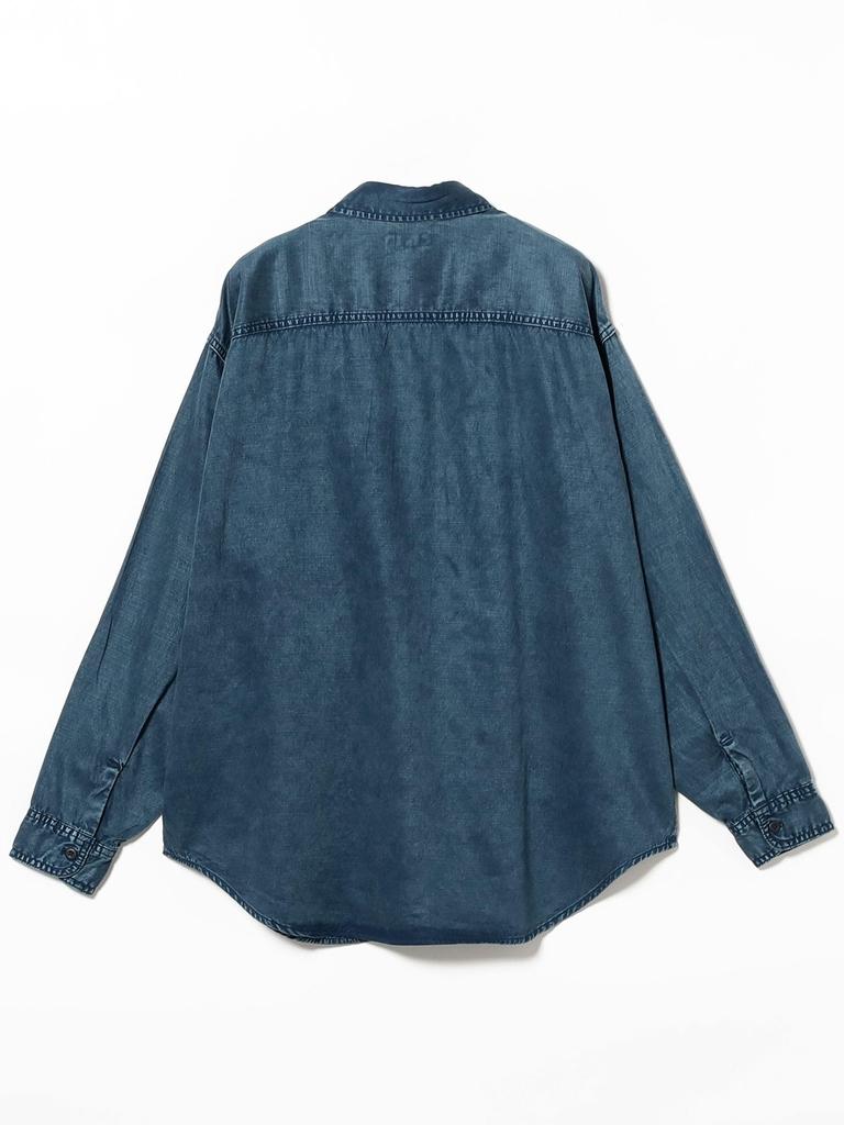 BEAMS Fade Work Medium Men's Shirt, Blue,