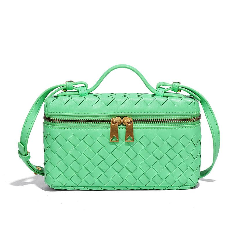 Xiaoxiangfeng box bag fashionable hand carry women's bag handwoven bag casual shoulder messenger bag