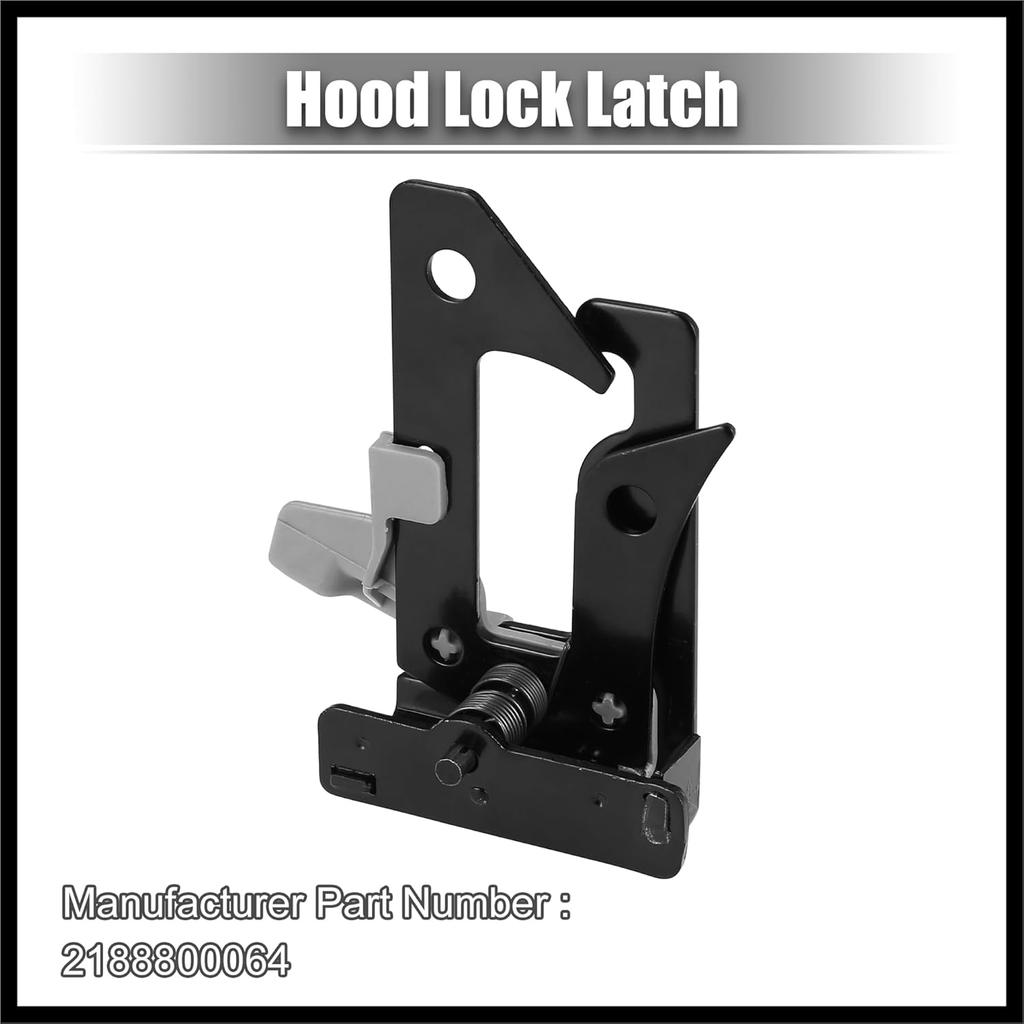 Hood Lock Latch Replacement for Mercedes-Benz C300 CLS400 C63 AMG S 2015 2016 2017 2188800064 Metal Black Durable Material