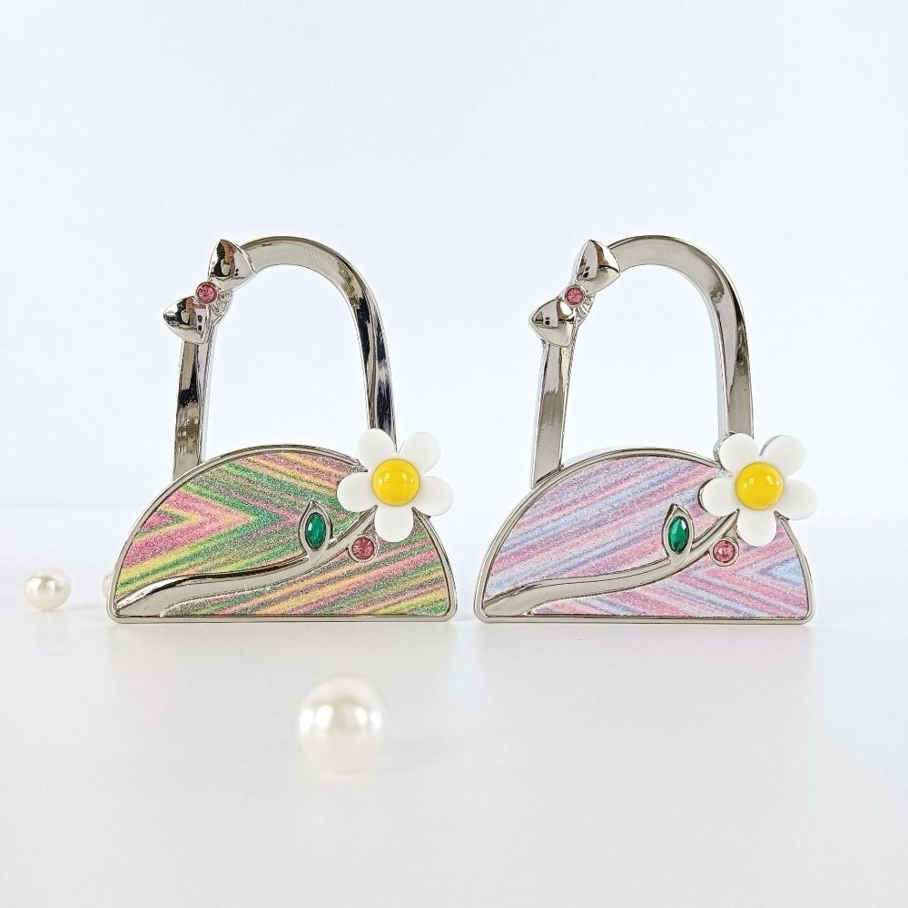 Flower Design Handbag Hanger for Women Portable Table Hanger Pretty Purse Hanger  for Table