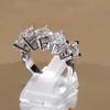Huitan Simple Stylish Design Women's Rings with 5 AAA CZ Stone Temperament Office Lady's Finger Accessories Statement Zircon