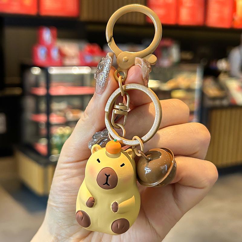 Stapelbarer Capybara Schlüsselanhänger: Süße Mini-Capybara-Puppe Rucksackanhänger für Kinder