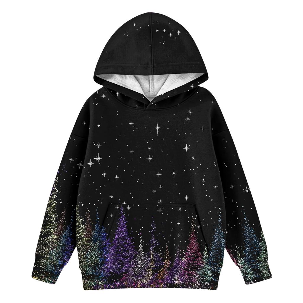 Dívčí mikina s kapucí a batikovaným vzorem - Pulovr s potiskem