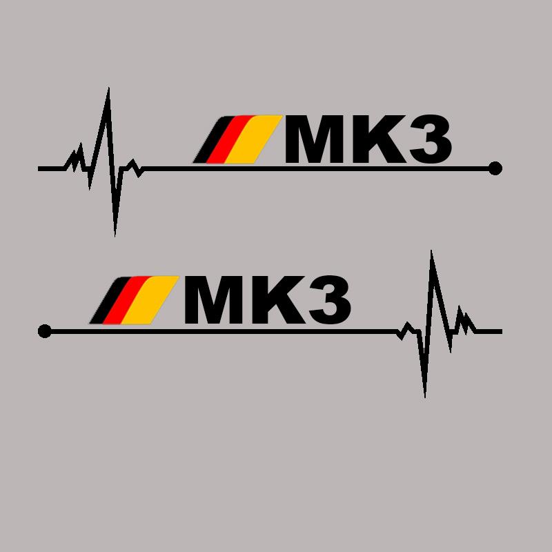 D4 2pcs Reflective Car Window Sticker For Volkswagen VW GOLF 4 5 6 7 MK7 MK4 MK5 MK6 MK1 MK2 MK3 MK8