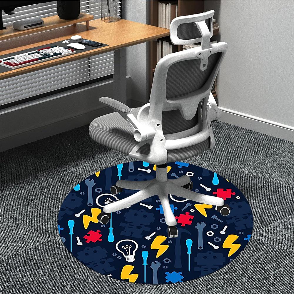 

1pc Light bulb Chair Carpet for Office, Non-slip, Soft and Durable Office Rug for Interior Decoration, Perfect for Office yy260313063 80cm by 80cm