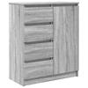 VidaXL Buffet with Drawers Sonoma Grey 71x35x84 Cm Engineered Wood, Storage Furniture, Buffet, Entrance Furniture, Furniture 861585