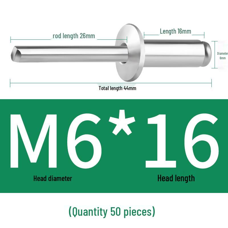 Aluminium-Blindnieten - Rundkopf M3.2, M4, M5, M6