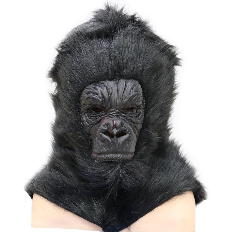 Maska opice King Kong Latexová zvířecí pokrývka hlavy Halloweenská cosplay Zábavná party kostým rekvizity
