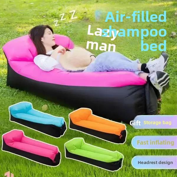 Outdoor Portable Lazy Pillow Inflatable Water Beach Grass Park Foldable Sleeping Bag