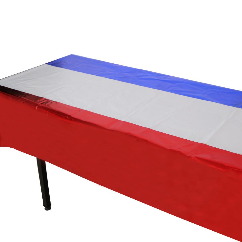 Festliches Rot-Weiß-Blaues Wasserdichtes Tischdecken für Unabhängigkeitstag-Feiern und Partys