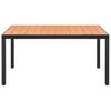 5 Piece Outdoor Dining Set in Black and Brown