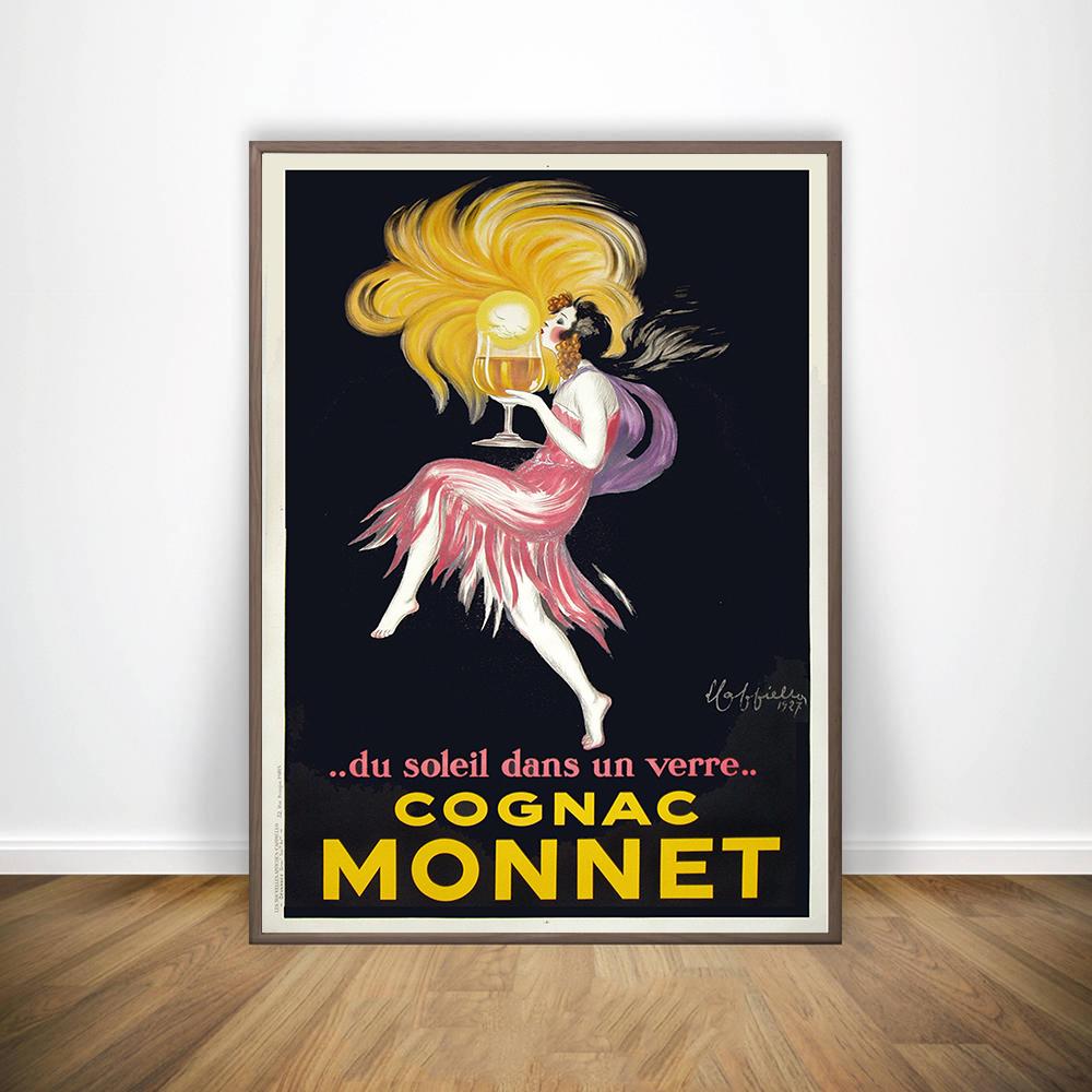 Cognac Monnet Print Vintage French Drinks Advert Canvas Painting Posters And Prints On The Wall Retro Decorative Home Decoration