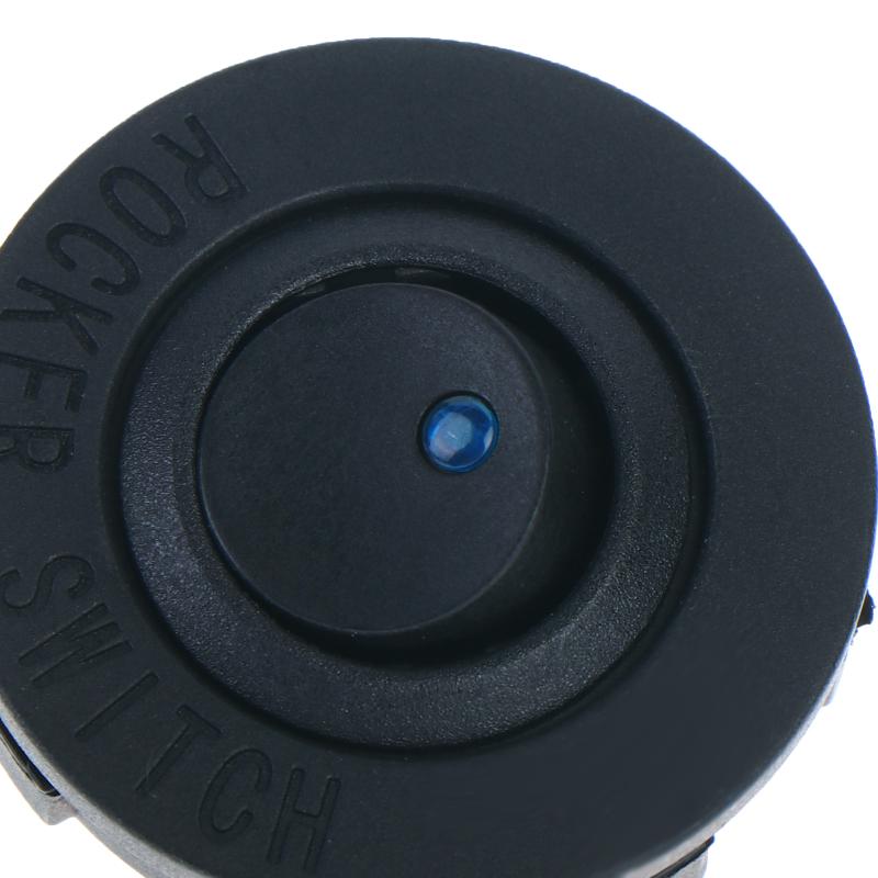 Round Led Switch 16A 12V Dc On/Off Spst 3Pin For Car Truck Dashboard Dash Rocker Boat Marine Off-Road Vehicle Control