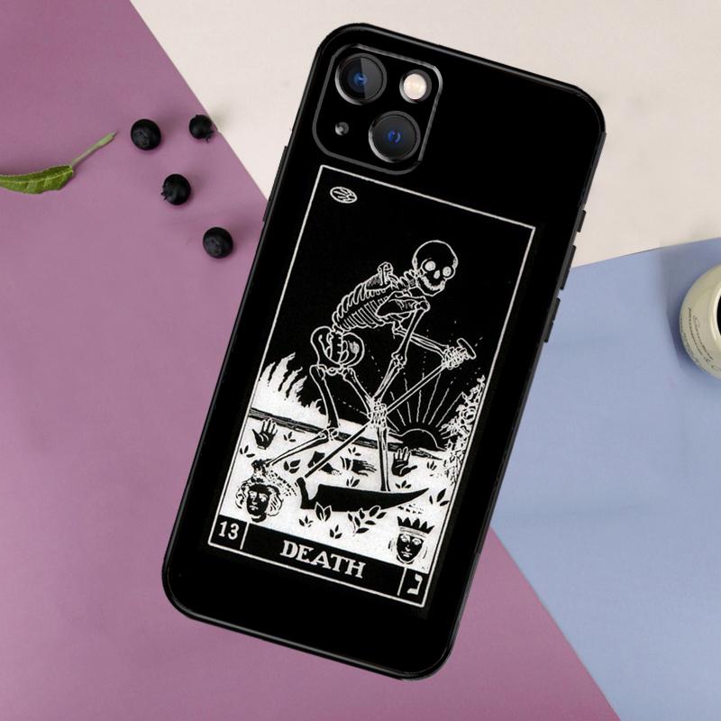 

The Hermit Tarot Card Grim Reaper Case For iPhone 16 15 14 13 12 11 Pro Max Mini X XR XS Max 7 8 Plus 2 Bumper Cases Cover iPhone 13 mini