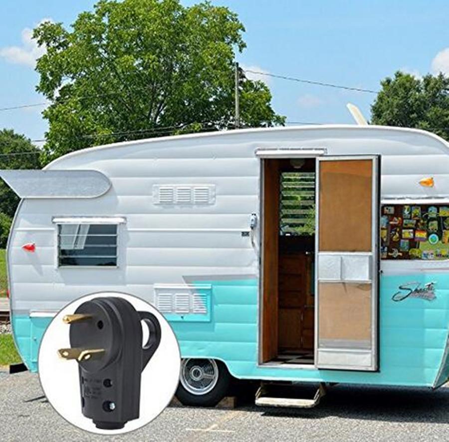 RV/Trailer/Camper Replacement Male Plug With Handle Electrical Plug Adapter
