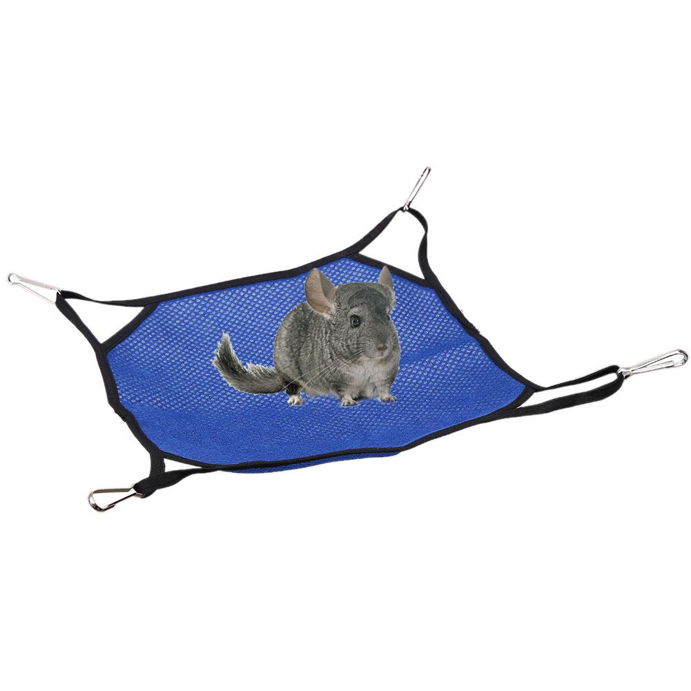 Small Pet Mesh Hammock Hamster Rodent Squirrel Nest Activity Hanging Bed(L)
