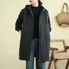 Large Size Fat Fashion Medium and Long Down Cotton Jacket Women's Autumn and Winter Thickened Warm Trench Coat Hooded Cotton Coat
