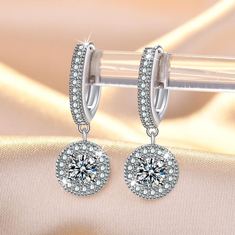 925 Sterling Silber Ohrringe Schnalle Herz für Damen Exquisiter Student Freundin Schmuck Zubehör Hochzeit Mode Geschenk