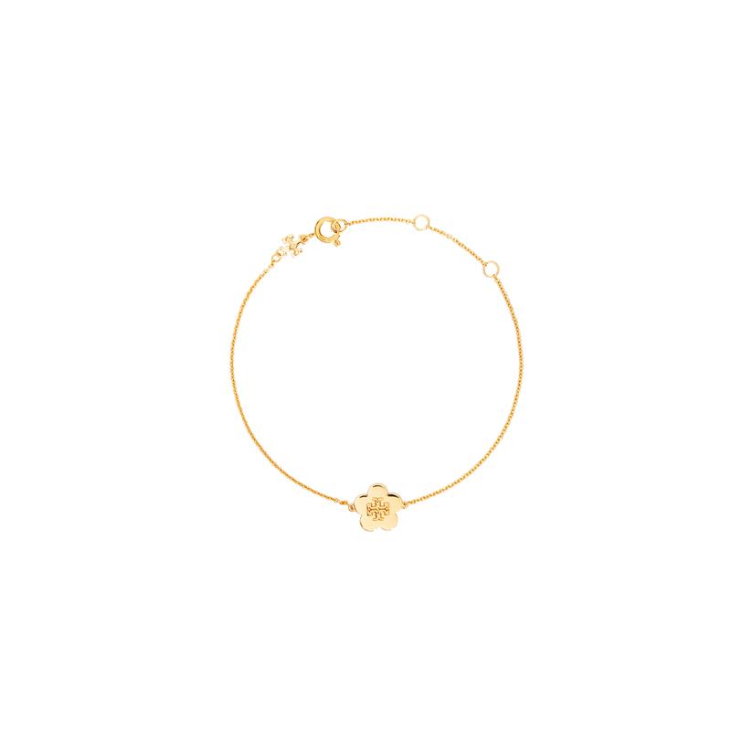 TORY BURCH Flower decoration brass bracelet women s gold 157203-720-gold F золотой