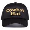 Herren Cowboyhut Buchstabenbestickte Baseballkappe Mesh-Hut Outdoor Verstellbar Sonnenschutz Freizeit Hut Frühling Herbst Reise Tourismus Strandurlaub