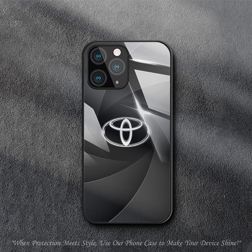 Toyotas Auto-Logo Hülle Für iPhone Samsung Galaxy Redmi Note S 17 16 15 14 13 20 24 25 54 Pro Max Ultra Fe Air Gehärtetes Glas Hülle
