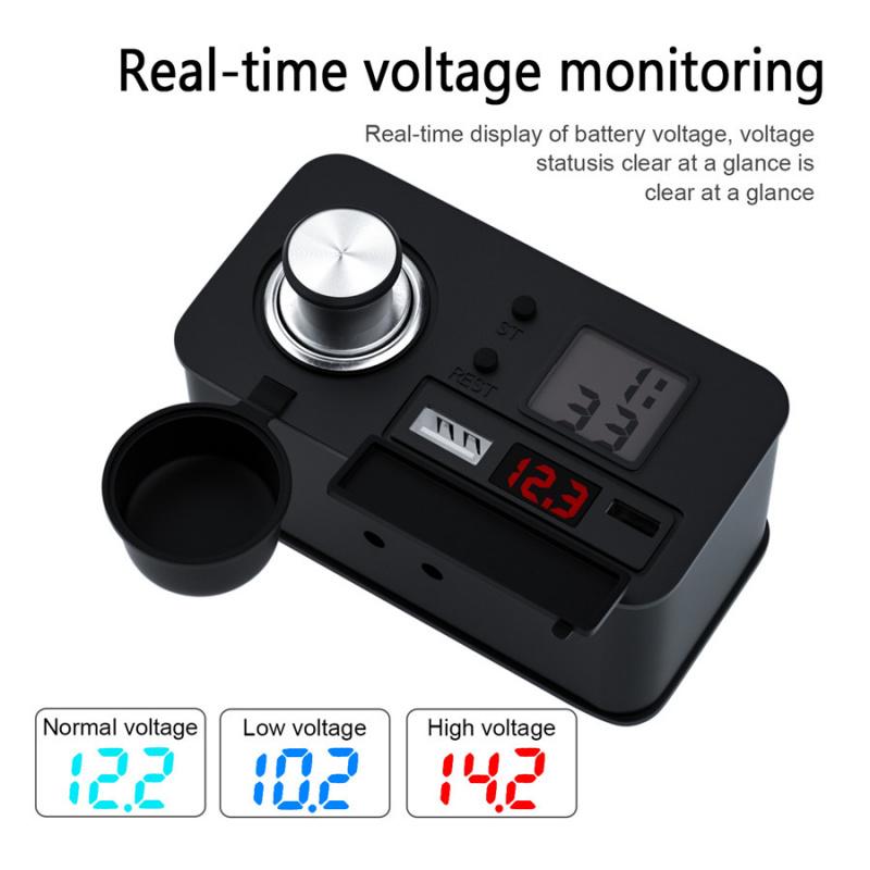 Motorcycle Charging Usb Mobile Phone Charger 12V Waterproof Pd Fast Charging Car Cigarette Lighter With Switch Actual Voltage Graph Check