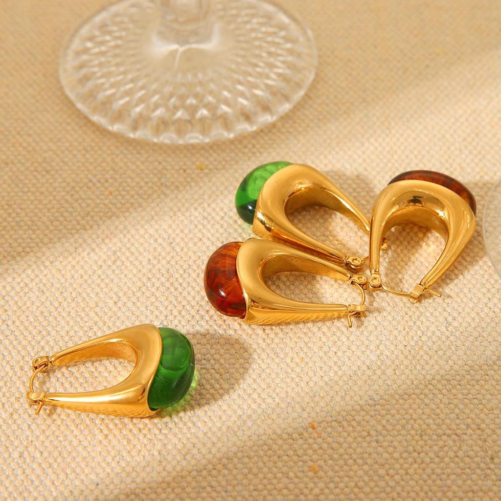 Maillard Retro Titanium Teardrop Ear Cuffs: Stylish, Versatile Niche Stainless Steel Jewelry