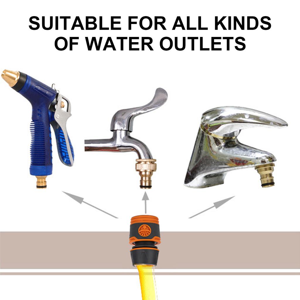 1/2 Inch Hose Quick Connector Leak Proof Designs Hose Coupler for Efficient Water Management in Gardens & Job Sites