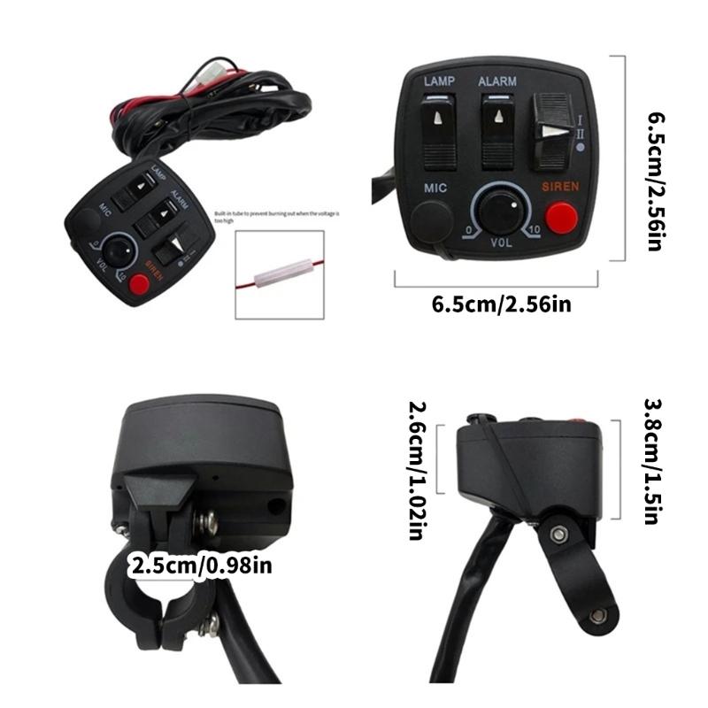 Waterproof Ergonomic Motorcycle Switch Handle Controller for Efficient Light & Sound Management Enhanced Safety Features
