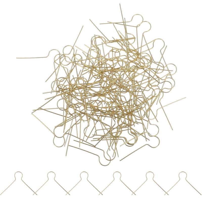 100 Stück V-förmige Eisen-Weihnachtskugel-Kappenhaken Anhänger Baumhaken Feiertagsdekoration Robuste Metall-Anhänger