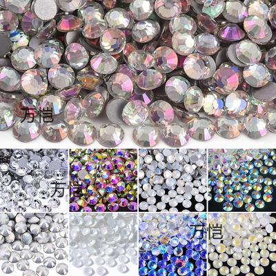 White Series Flat-Bottomed Diamond, Glass Crystal Nail Drill Diy Mobile Phone Case Sticker Drill Violent Bear Rhinestone Jewelry Accessories